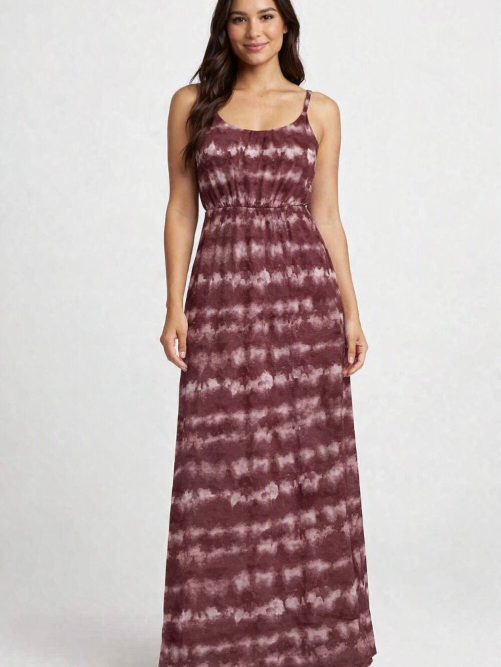 Ardene Maxi Dress Womens Medium Red Tie Dye Retro Hippie Boho